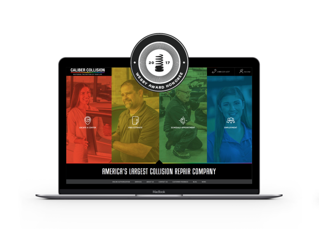 Caliber Collision Webby Award Honoree