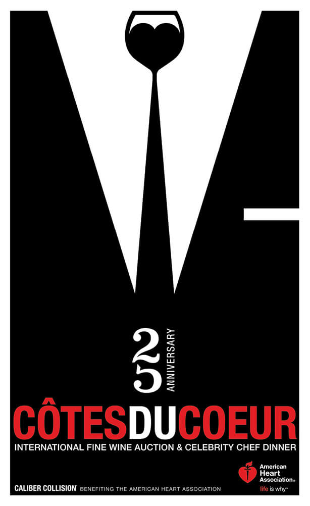 American Heart Association - Cotes du Coeur 25 anniversary poster