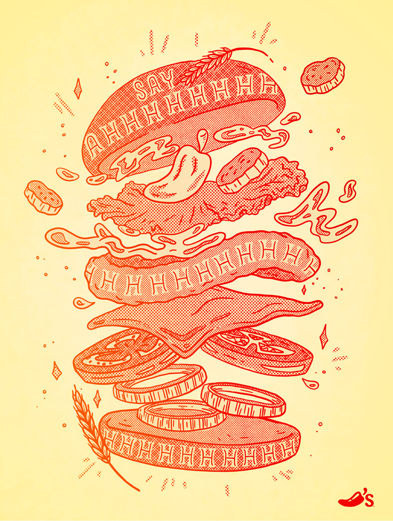 Chili's burger poster