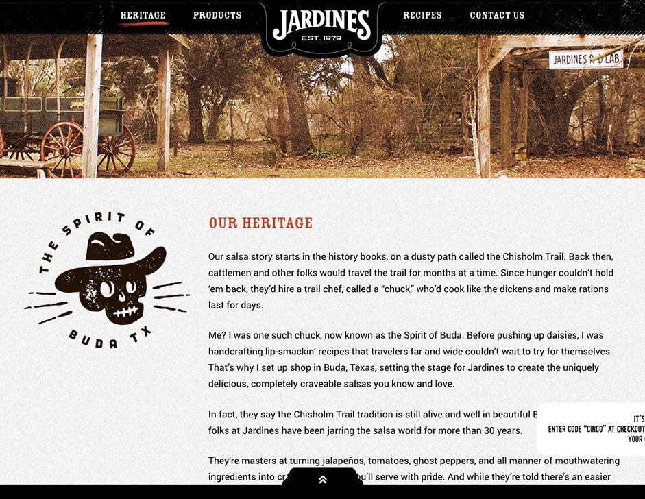 Jardines website