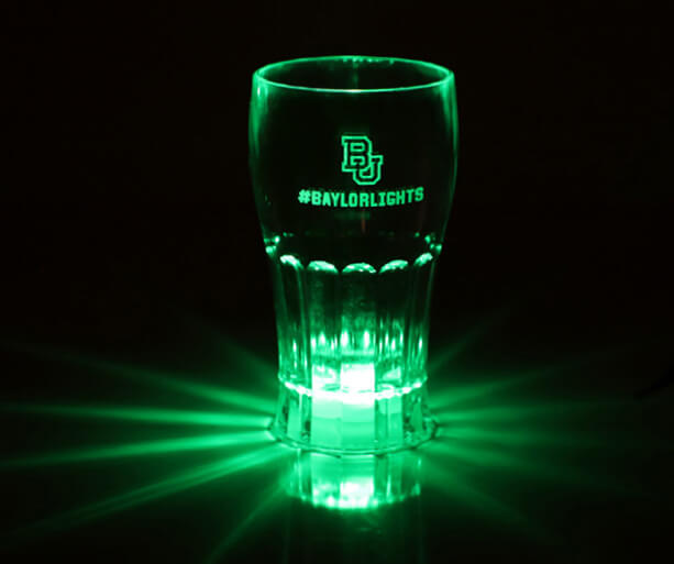 Baylor - Lights Shine Bright Dr. Pepper glass