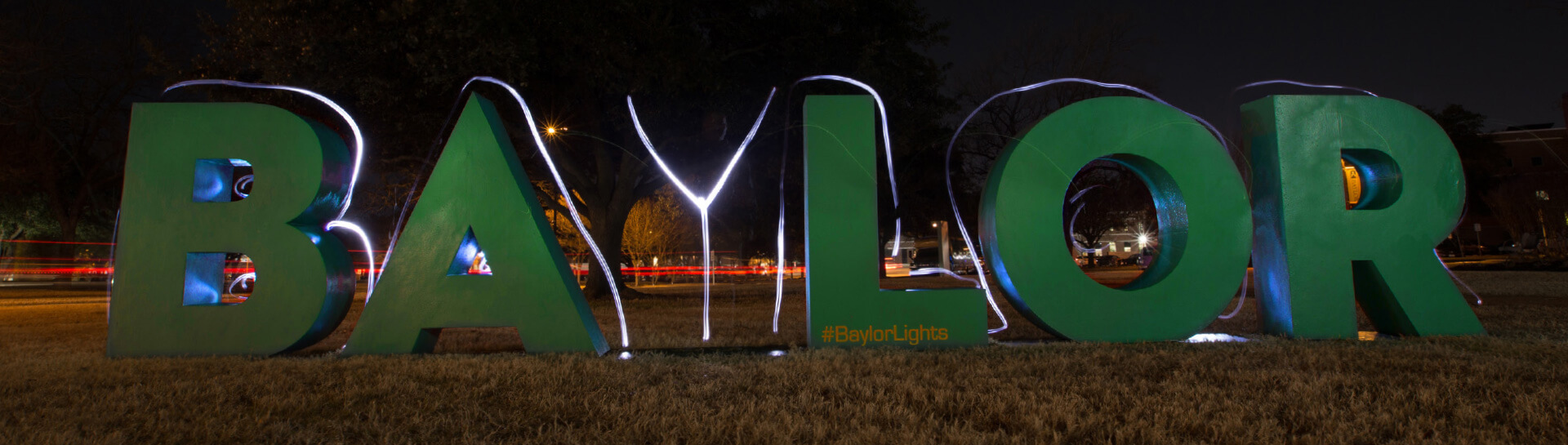 Baylor - Lights Shine Bright letters