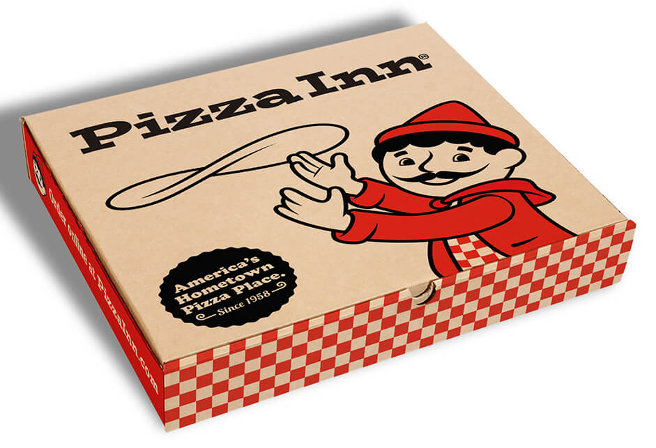 Pizza Inn pizza box