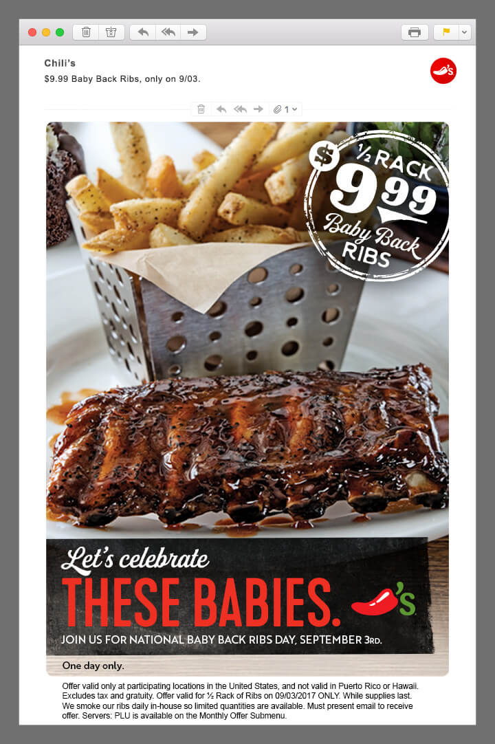 Chili's ribs email
