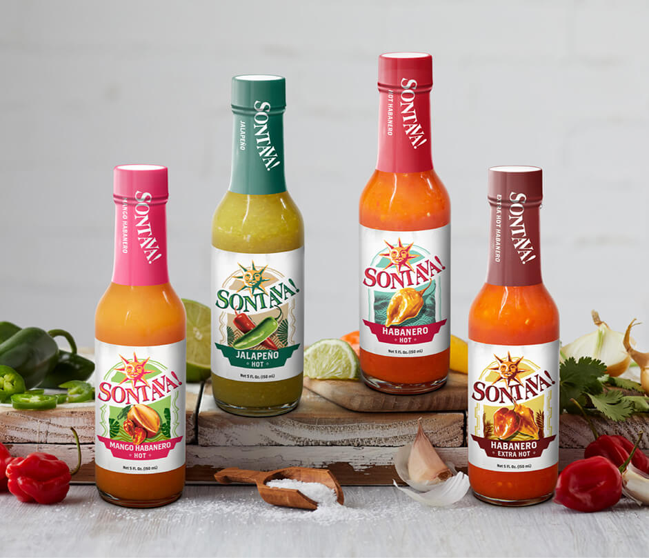 Sontava bottle labels