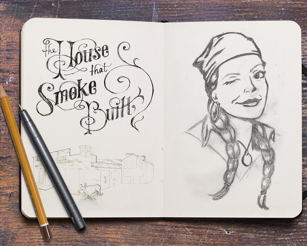 Pecan Lodge sketchbook