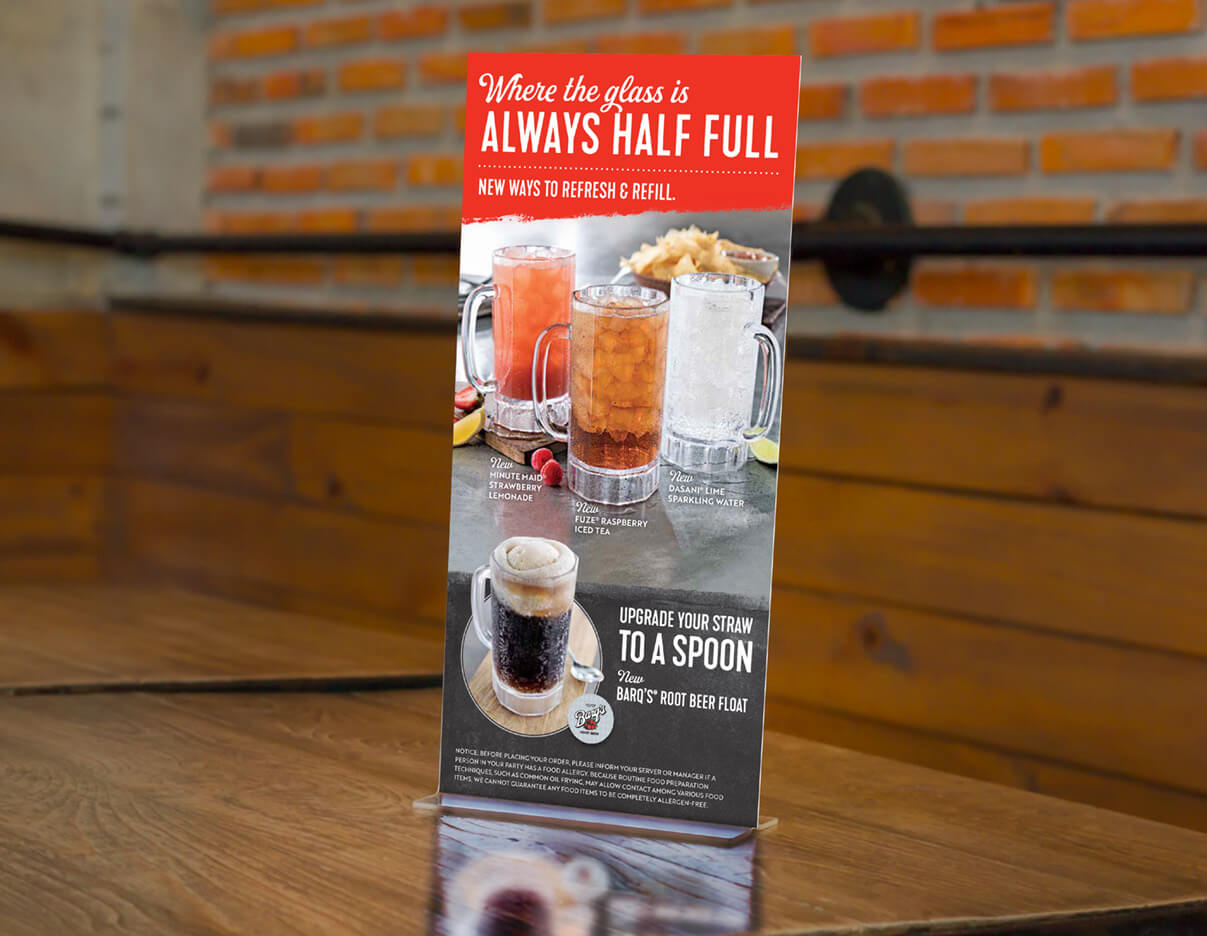 Chili's table tent