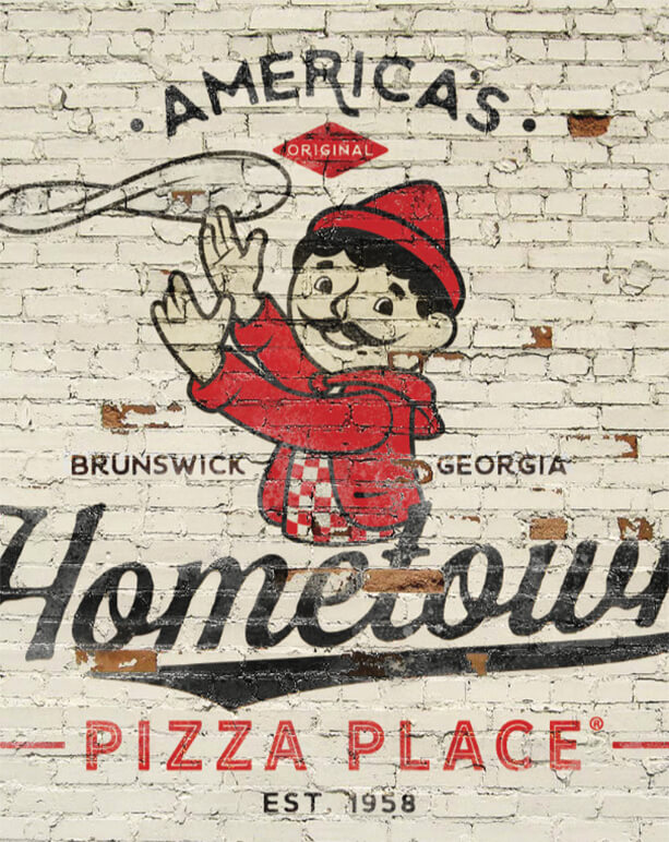 Pizza Inn wall mural