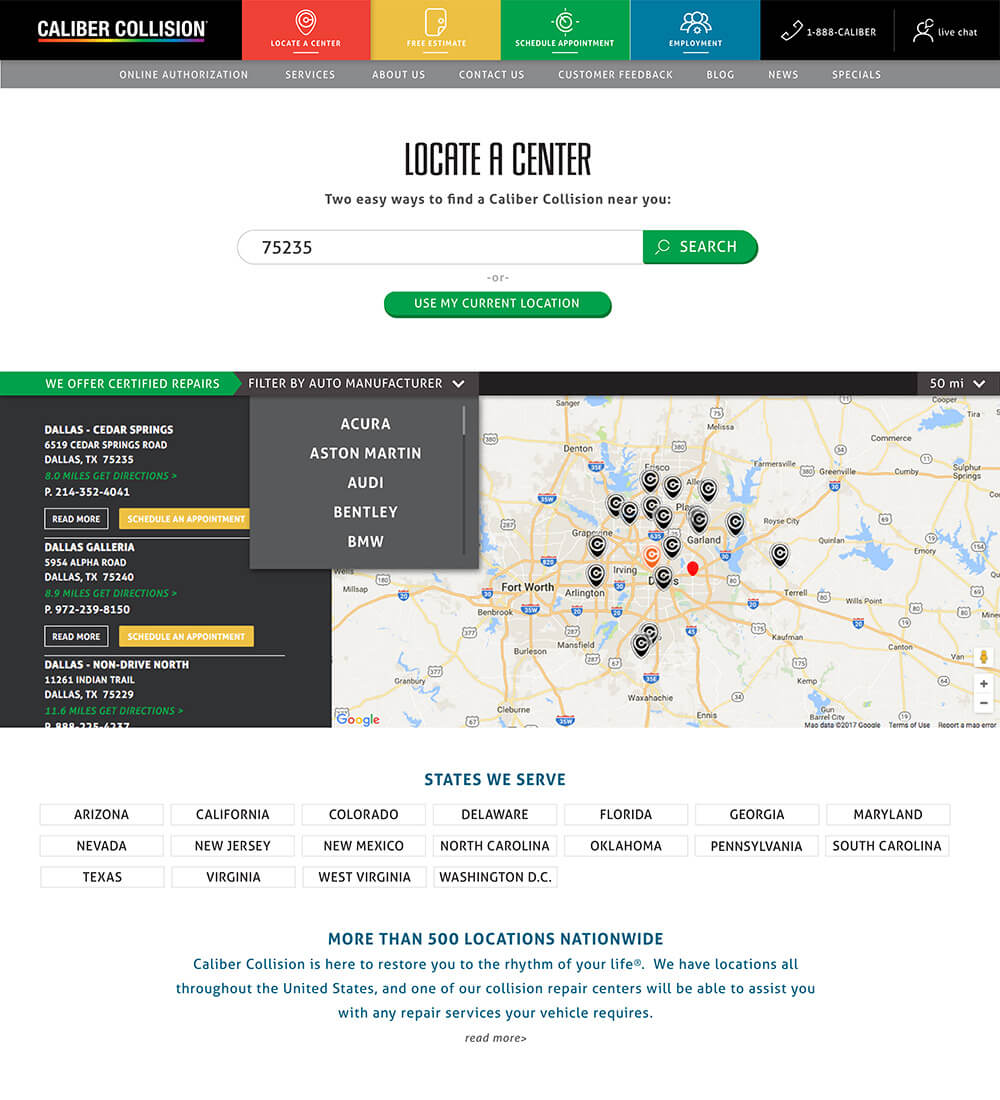 Caliber Collision Johnson and Sekin