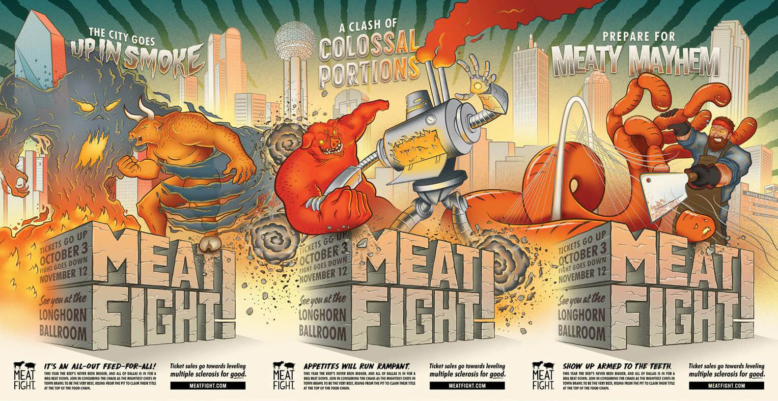 Meat Fight posters