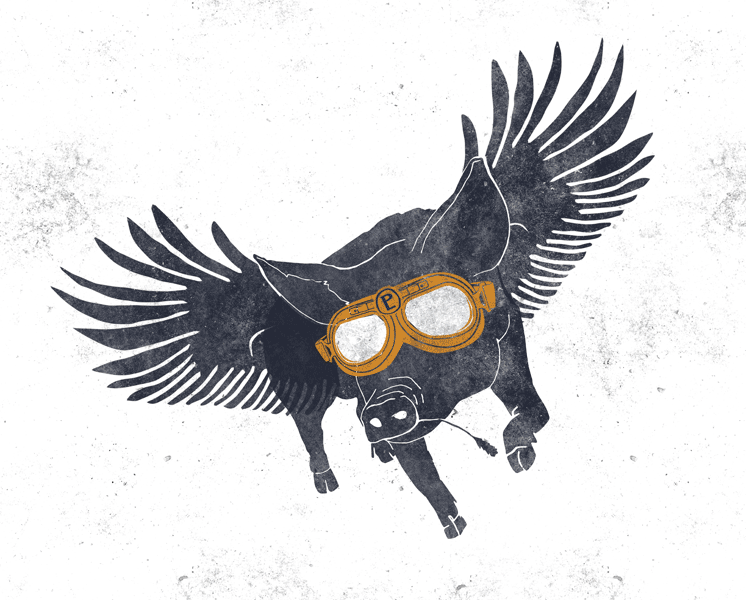 Pecan Lodge flying pig
